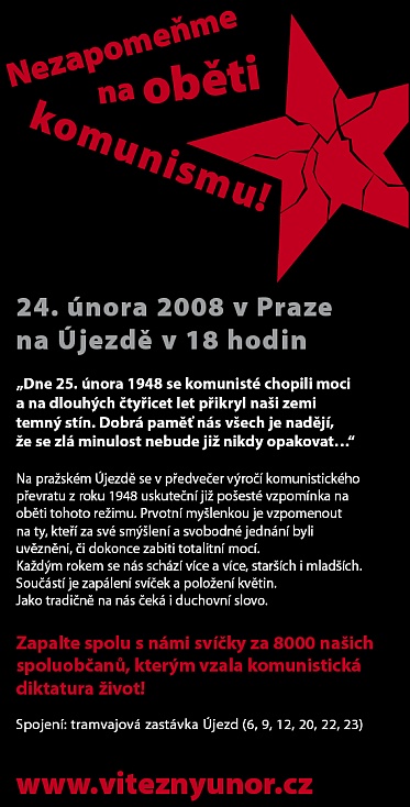 Pozvnka na vzpomnkovou akci 24.2.2008